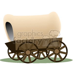 western cowboys wagon wagons carriage  CONESTOGAWAGON01.gif Clip Art Transportation Land covered carriage