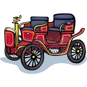 red vintage car clipart. Commercial use image # 172486