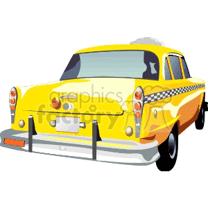 yellow taxi cab clipart. Commercial use image # 172696