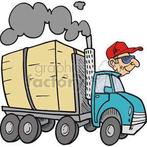 cartoon trucker clipart. Royalty-free image # 172870