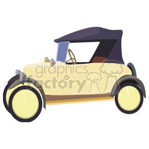 antique yellow convertible  clipart. Commercial use image # 172949