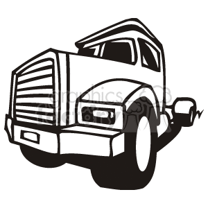 black and white semi truck clipart. Royalty-free image # 173005