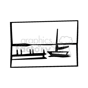   sailboat sailboats boat boats  lake503.gif Clip Art Transportation Water 