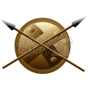 spears and shield clipart.