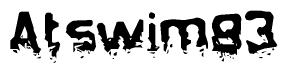 The image contains the word Atswim83 in a stylized font with a static looking effect at the bottom of the words
