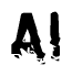 The image contains the word Al in a stylized font with a static looking effect at the bottom of the words