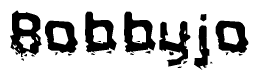 The image contains the word Bobbyjo in a stylized font with a static looking effect at the bottom of the words