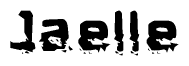 The image contains the word Jaelle in a stylized font with a static looking effect at the bottom of the words