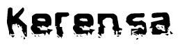 The image contains the word Kerensa in a stylized font with a static looking effect at the bottom of the words