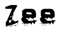 The image contains the word Zee in a stylized font with a static looking effect at the bottom of the words