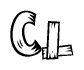 The clipart image shows the name Cl stylized to look like it is constructed out of separate wooden planks or boards, with each letter having wood grain and plank-like details.