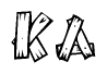 The clipart image shows the name Ka stylized to look like it is constructed out of separate wooden planks or boards, with each letter having wood grain and plank-like details.