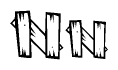 The clipart image shows the name Nn stylized to look like it is constructed out of separate wooden planks or boards, with each letter having wood grain and plank-like details.