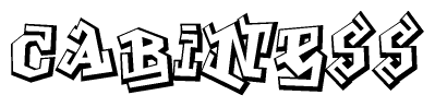 The clipart image features a stylized text in a graffiti font that reads Cabiness.