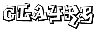 The clipart image features a stylized text in a graffiti font that reads Clayre.