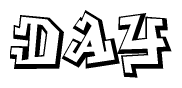 The clipart image features a stylized text in a graffiti font that reads Day.