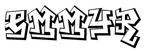 The clipart image features a stylized text in a graffiti font that reads Emmyr.