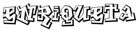 The clipart image features a stylized text in a graffiti font that reads Enriqueta.