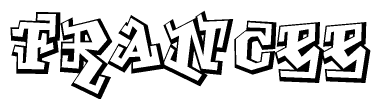 The clipart image features a stylized text in a graffiti font that reads Francee.