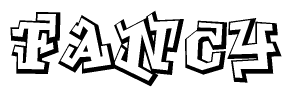 The clipart image features a stylized text in a graffiti font that reads Fancy.