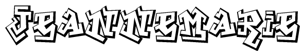 The clipart image features a stylized text in a graffiti font that reads Jeannemarie.