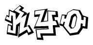 The clipart image features a stylized text in a graffiti font that reads Kyo.