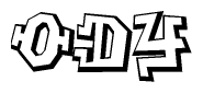 The clipart image features a stylized text in a graffiti font that reads Ody.