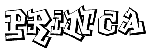 The clipart image features a stylized text in a graffiti font that reads Princa.