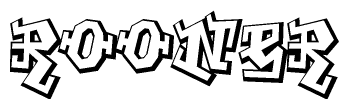 The clipart image features a stylized text in a graffiti font that reads Rooner.