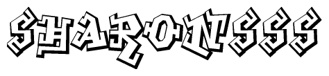 The clipart image features a stylized text in a graffiti font that reads Sharonsss.