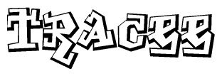 The clipart image features a stylized text in a graffiti font that reads Tracee.