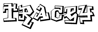 The clipart image features a stylized text in a graffiti font that reads Tracey.