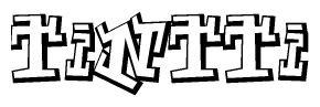 The clipart image features a stylized text in a graffiti font that reads Tintti.