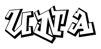 The clipart image features a stylized text in a graffiti font that reads Una.