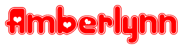 The image displays the word Amberlynn written in a stylized red font with hearts inside the letters.
