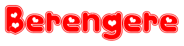 The image displays the word Berengere written in a stylized red font with hearts inside the letters.