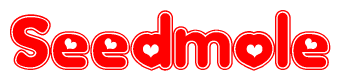 The image displays the word Seedmole written in a stylized red font with hearts inside the letters.