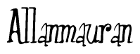 The image contains the word 'Allanmauran' written in a cursive, stylized font.