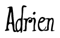 The image contains the word 'Adrien' written in a cursive, stylized font.