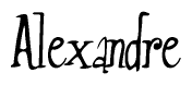 The image is of the word Alexandre stylized in a cursive script.