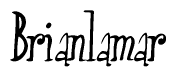 The image is a stylized text or script that reads 'Brianlamar' in a cursive or calligraphic font.
