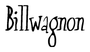The image contains the word 'Billwagnon' written in a cursive, stylized font.