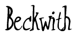 The image contains the word 'Beckwith' written in a cursive, stylized font.