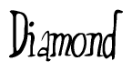 The image contains the word 'Diamond' written in a cursive, stylized font.
