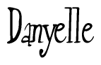 The image is of the word Danyelle stylized in a cursive script.