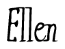 The image contains the word 'Ellen' written in a cursive, stylized font.