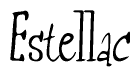 The image contains the word 'Estellac' written in a cursive, stylized font.