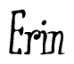 The image is a stylized text or script that reads 'Erin' in a cursive or calligraphic font.