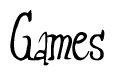 The image is a stylized text or script that reads 'Games' in a cursive or calligraphic font.