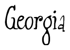The image is of the word Georgia stylized in a cursive script.